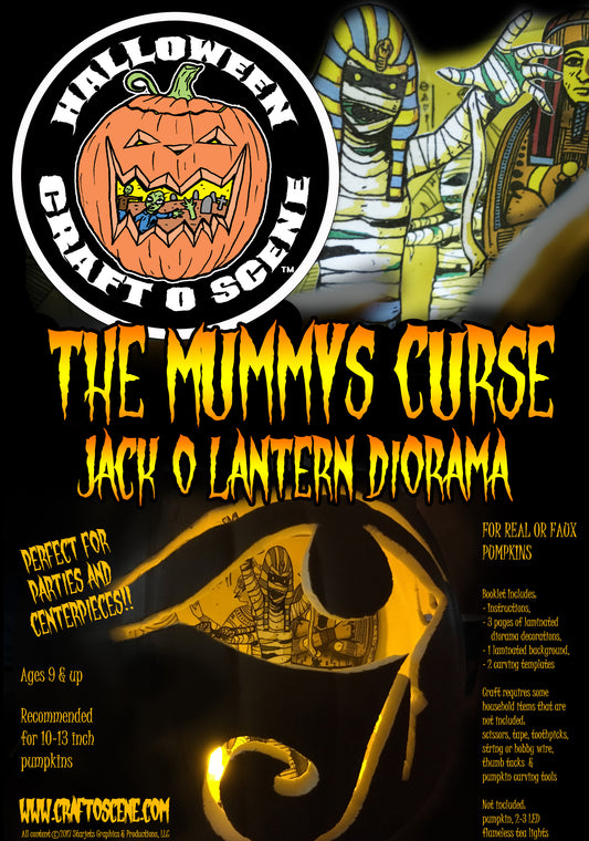 The Mummy's Curse Halloween Craft O Scene Jack-O-Lantern Diorama booklet