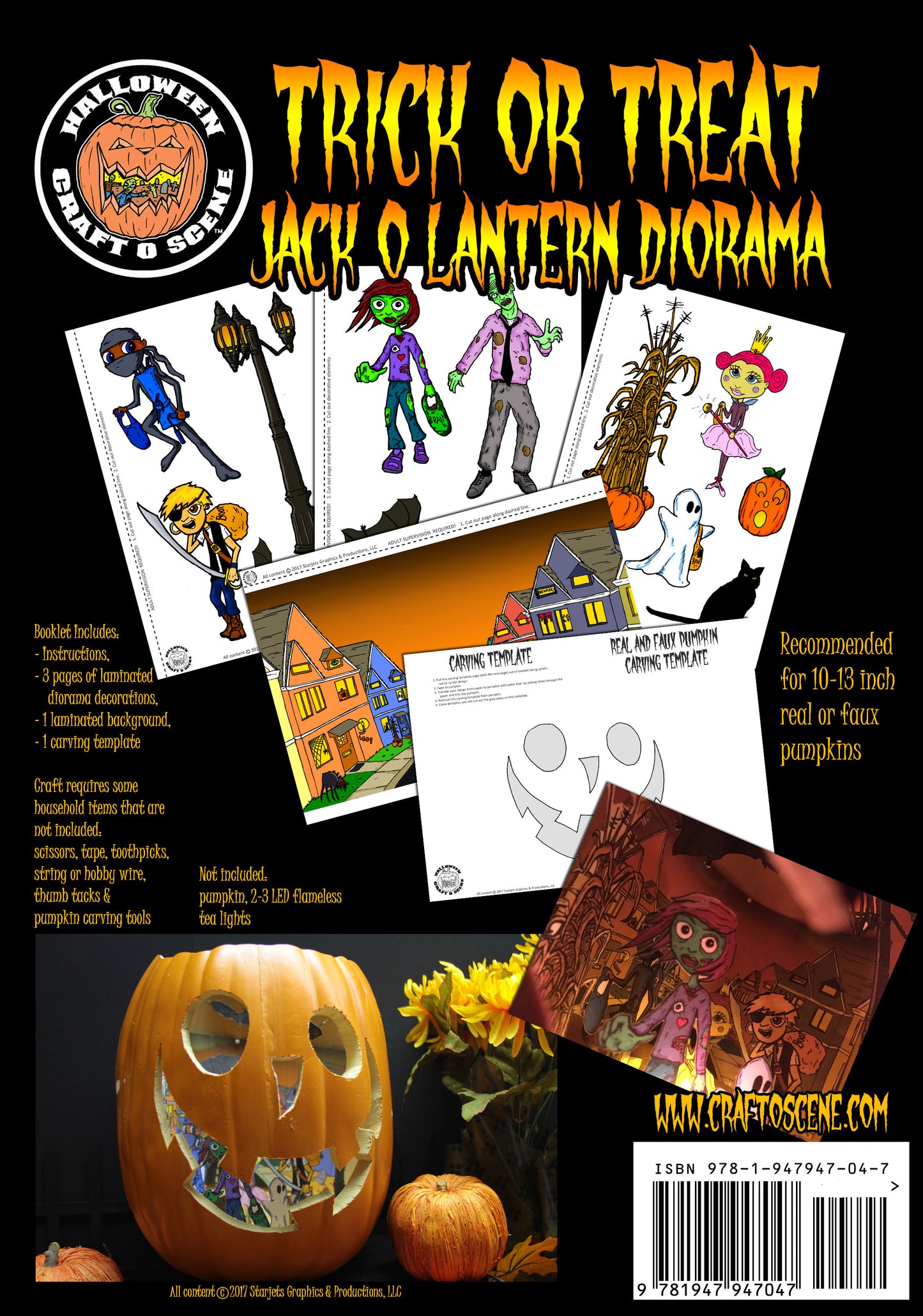 Trick or Treat Halloween Craft O Scene Jack-O-Lantern Diorama booklet