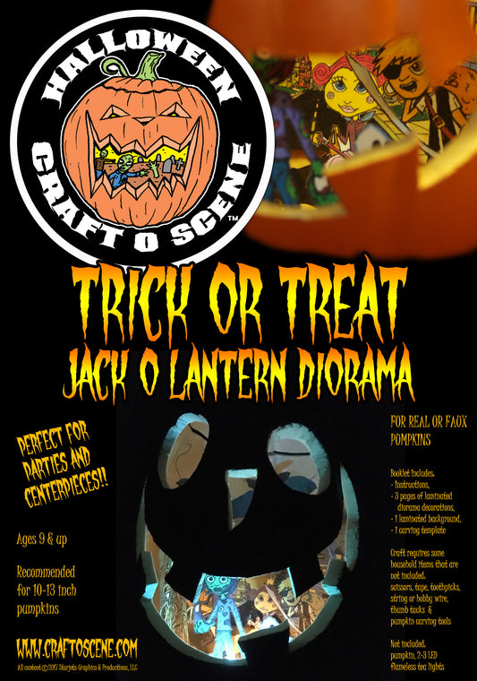 Trick or Treat Halloween Craft O Scene Jack-O-Lantern Diorama booklet
