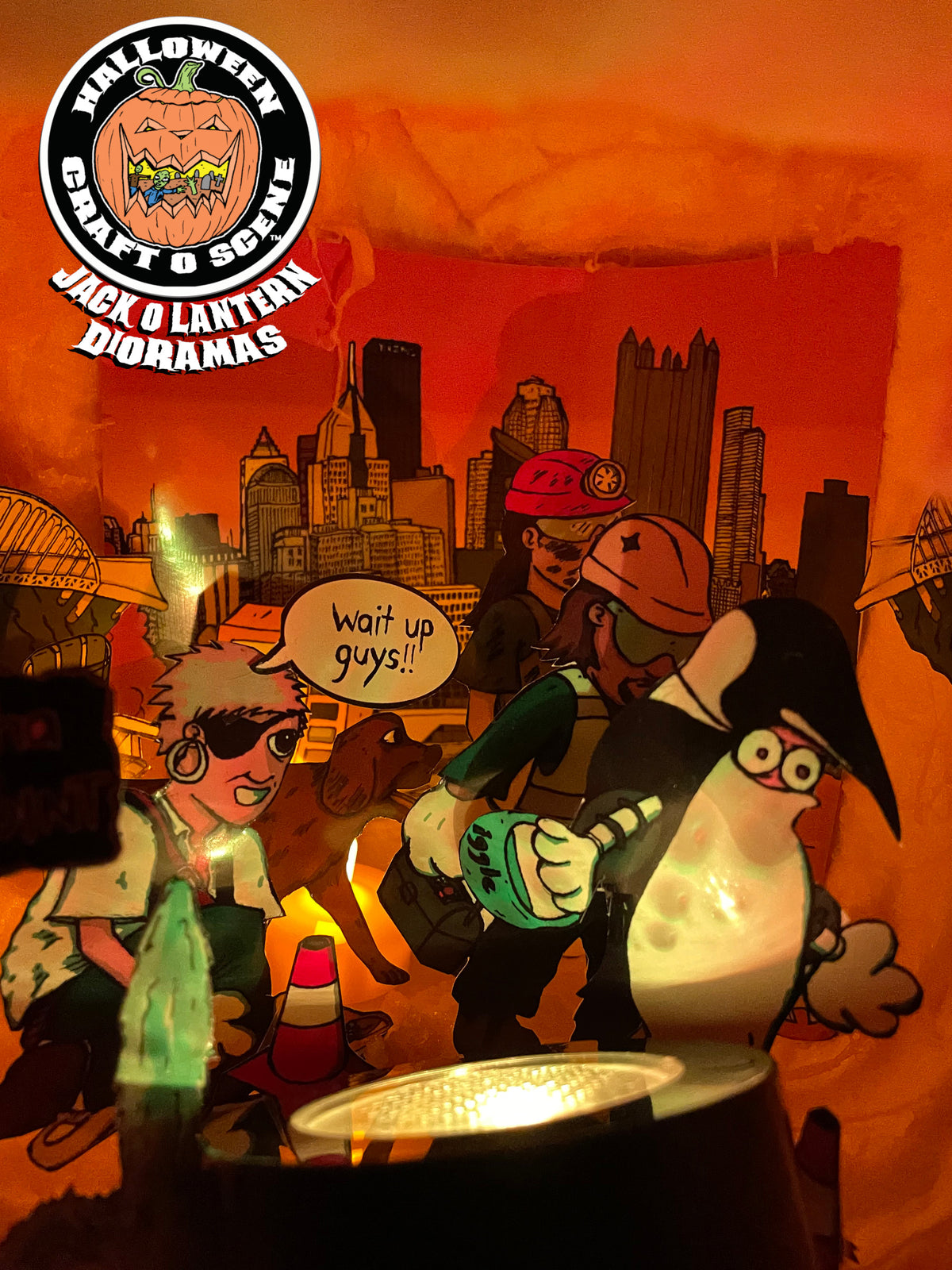 Jag O Lantern Halloween Craft O Scene Jack-O-Lantern Diorama packet