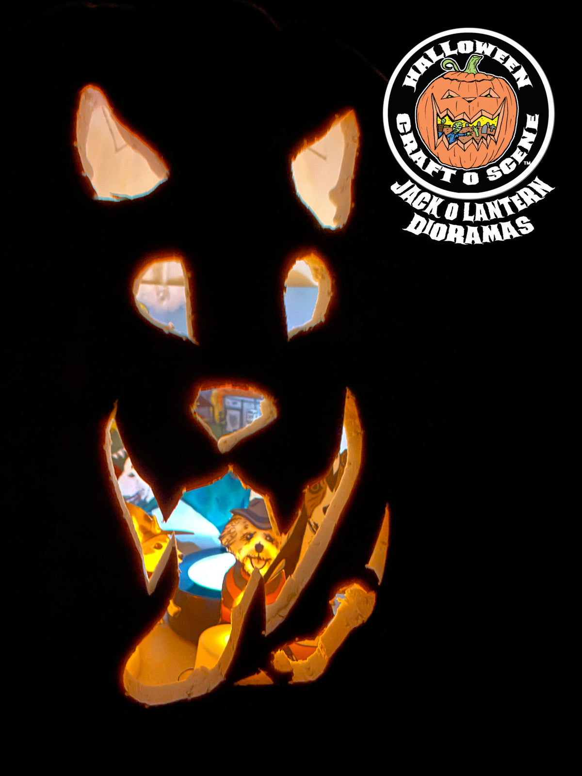 Dog Costume Parade Halloween Craft O Scene Jack-O-Lantern Diorama packet