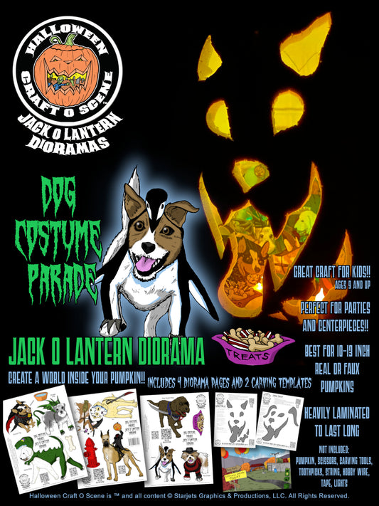 Dog Costume Parade Halloween Craft O Scene Jack-O-Lantern Diorama packet