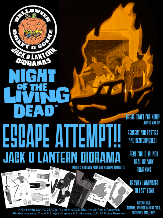 Night of the Living Dead Escape Attempt!! Halloween Craft O Scene Jack-O-Lantern Diorama packet