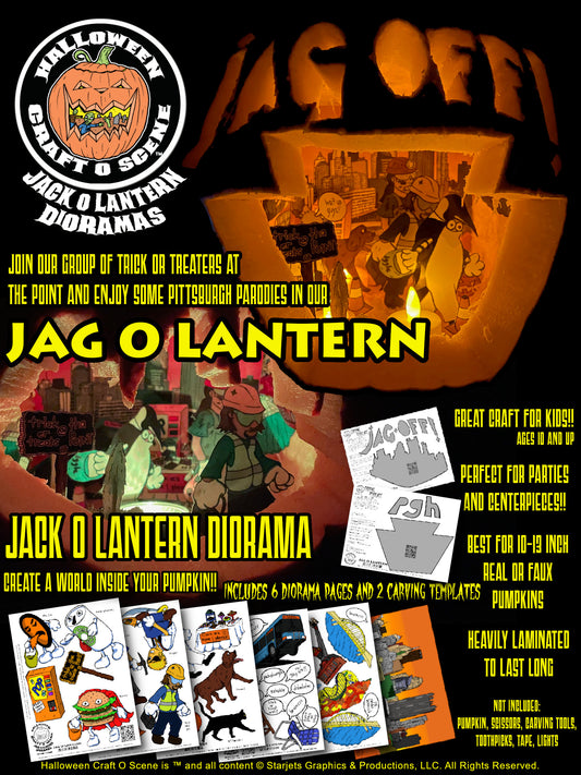 Jag O Lantern Halloween Craft O Scene Jack-O-Lantern Diorama packet