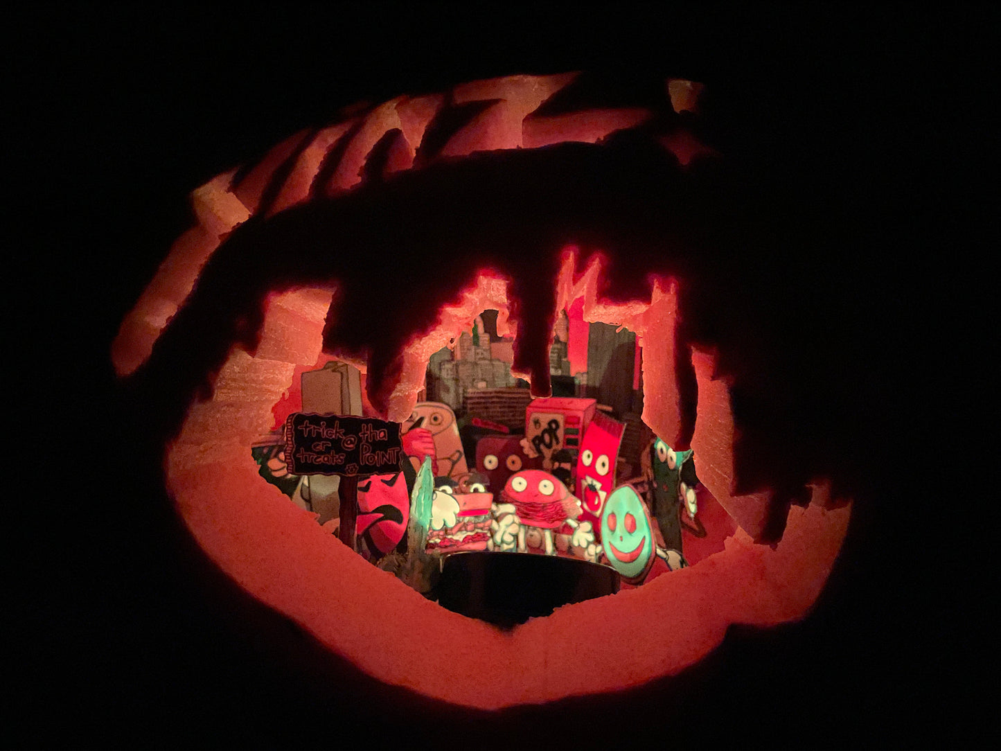 Yinz O Lantern Halloween Craft O Scene Jack-O-Lantern Diorama packet