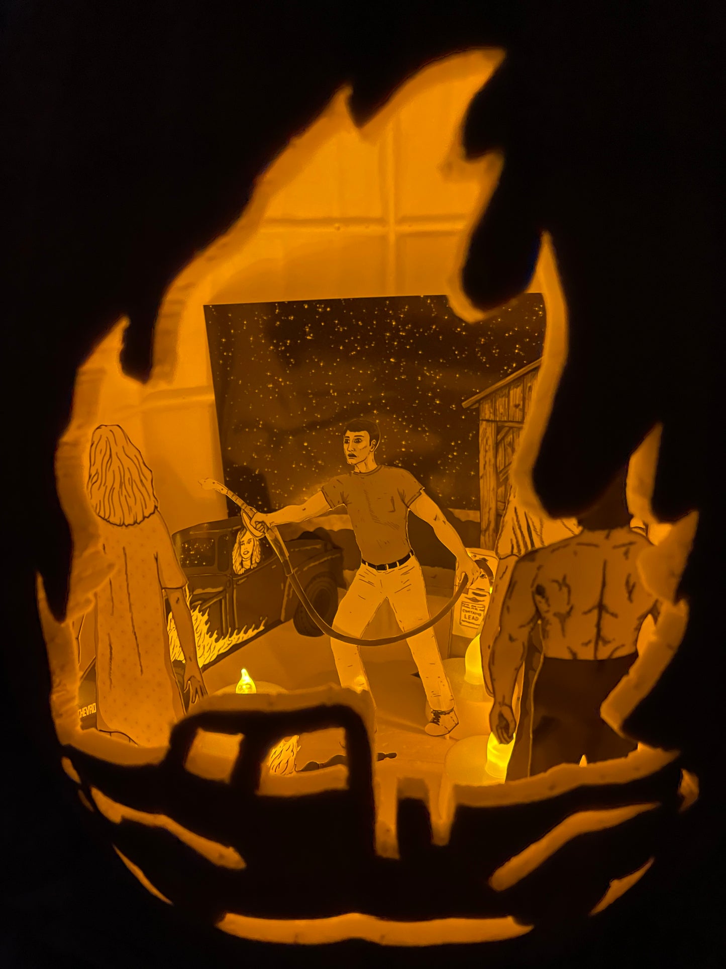Night of the Living Dead Escape Attempt!! Halloween Craft O Scene Jack-O-Lantern Diorama packet