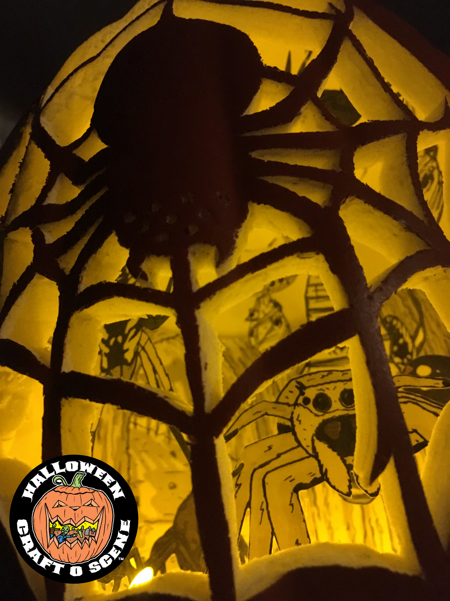 Spider Nest Halloween Craft O Scene Jack-O-Lantern Diorama booklet