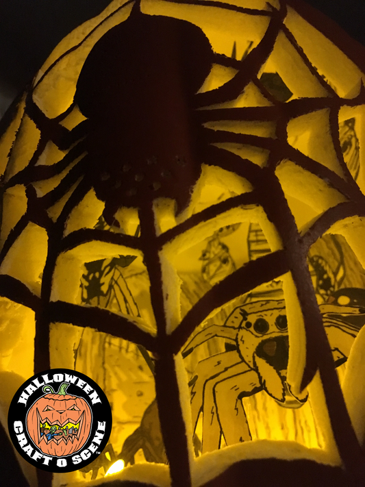 Spider Nest Halloween Craft O Scene Jack-O-Lantern Diorama booklet
