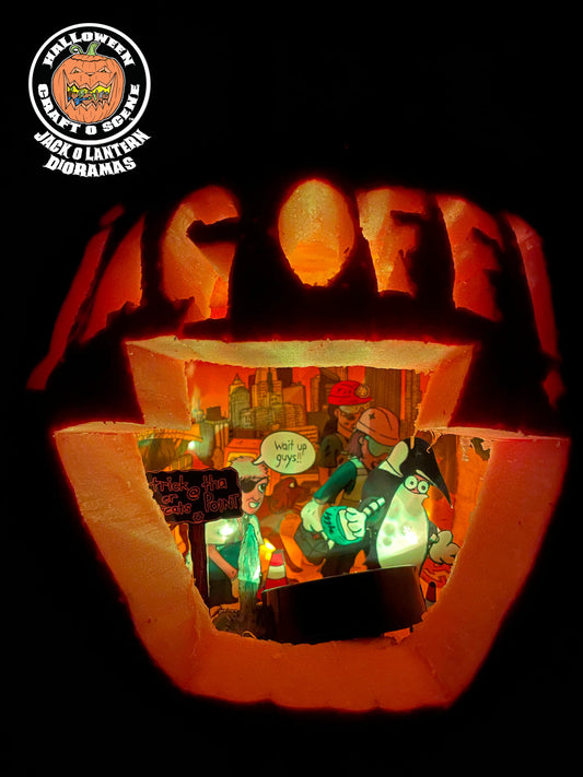 Jag O Lantern Halloween Craft O Scene Jack-O-Lantern Diorama packet