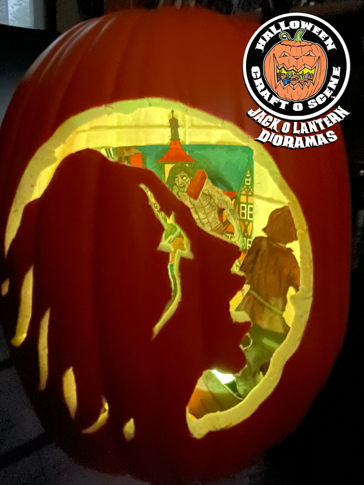Frankenstein's Monster Ousted! Halloween Craft O Scene Jack-O-Lantern Diorama packet