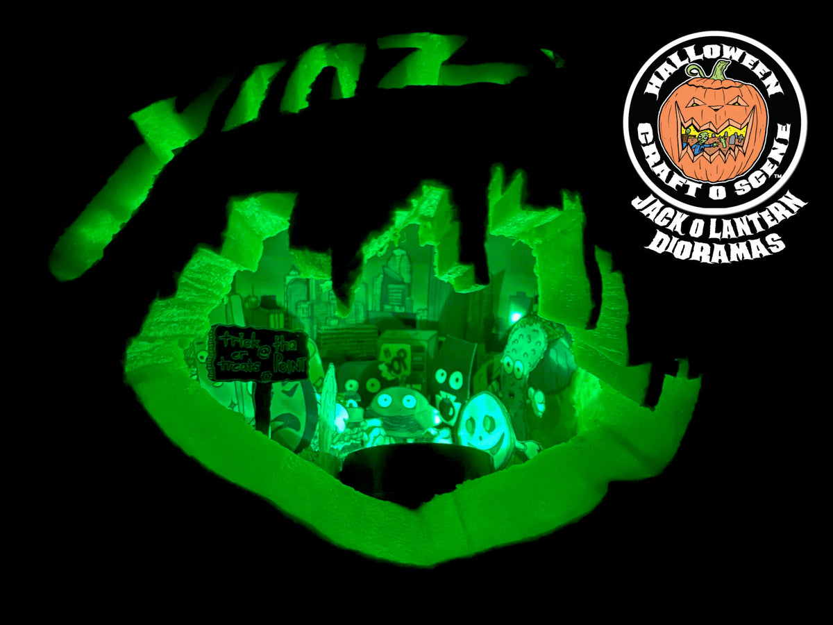 Yinz O Lantern Halloween Craft O Scene Jack-O-Lantern Diorama packet