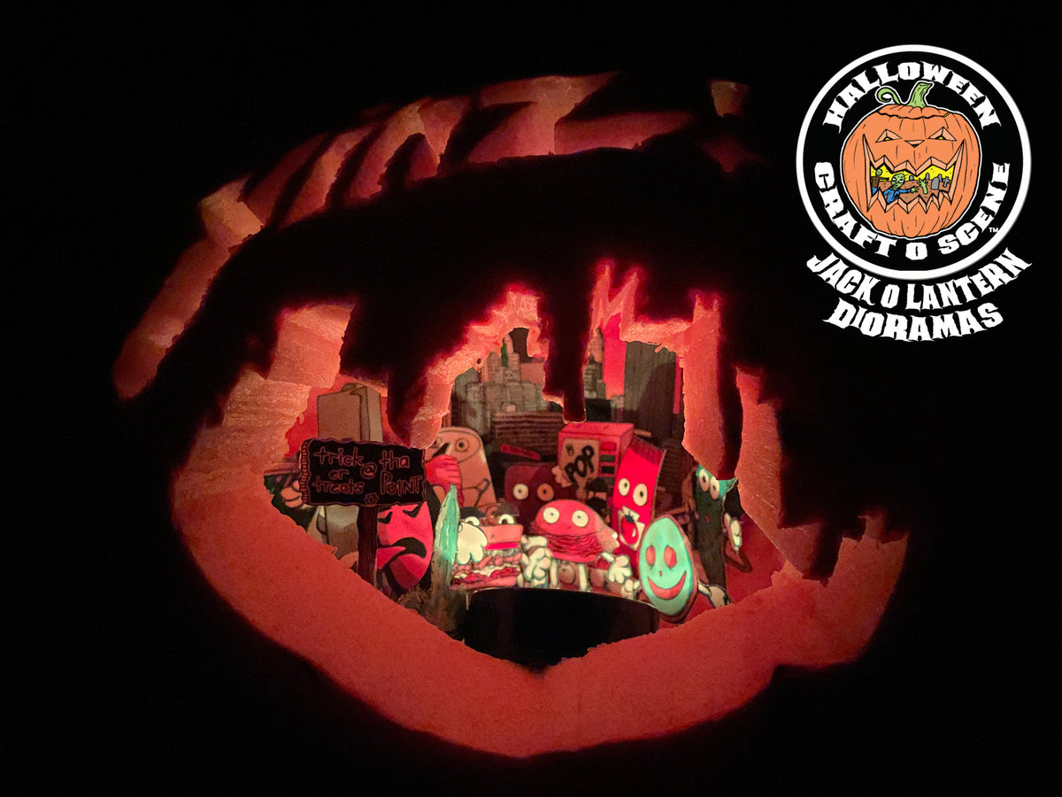 Yinz O Lantern Halloween Craft O Scene Jack-O-Lantern Diorama packet